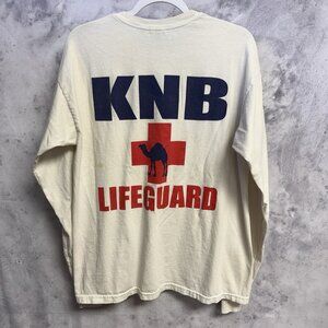 Vintage Camp Patriot Kuwait Lifeguard T Shirt White Long Sleeve Large